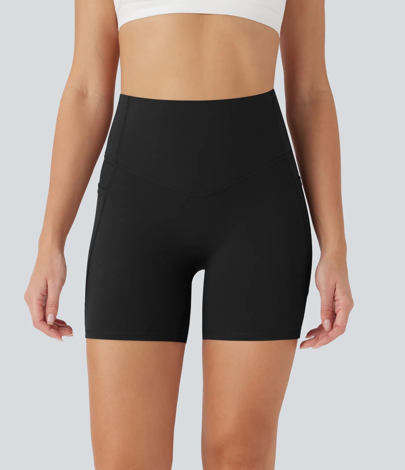Halara UltraSculpt™* Halara UltraSculpt™ High Waisted Butt Lifting Tummy Control Pocket Shaping Training Biker Shorts 5''