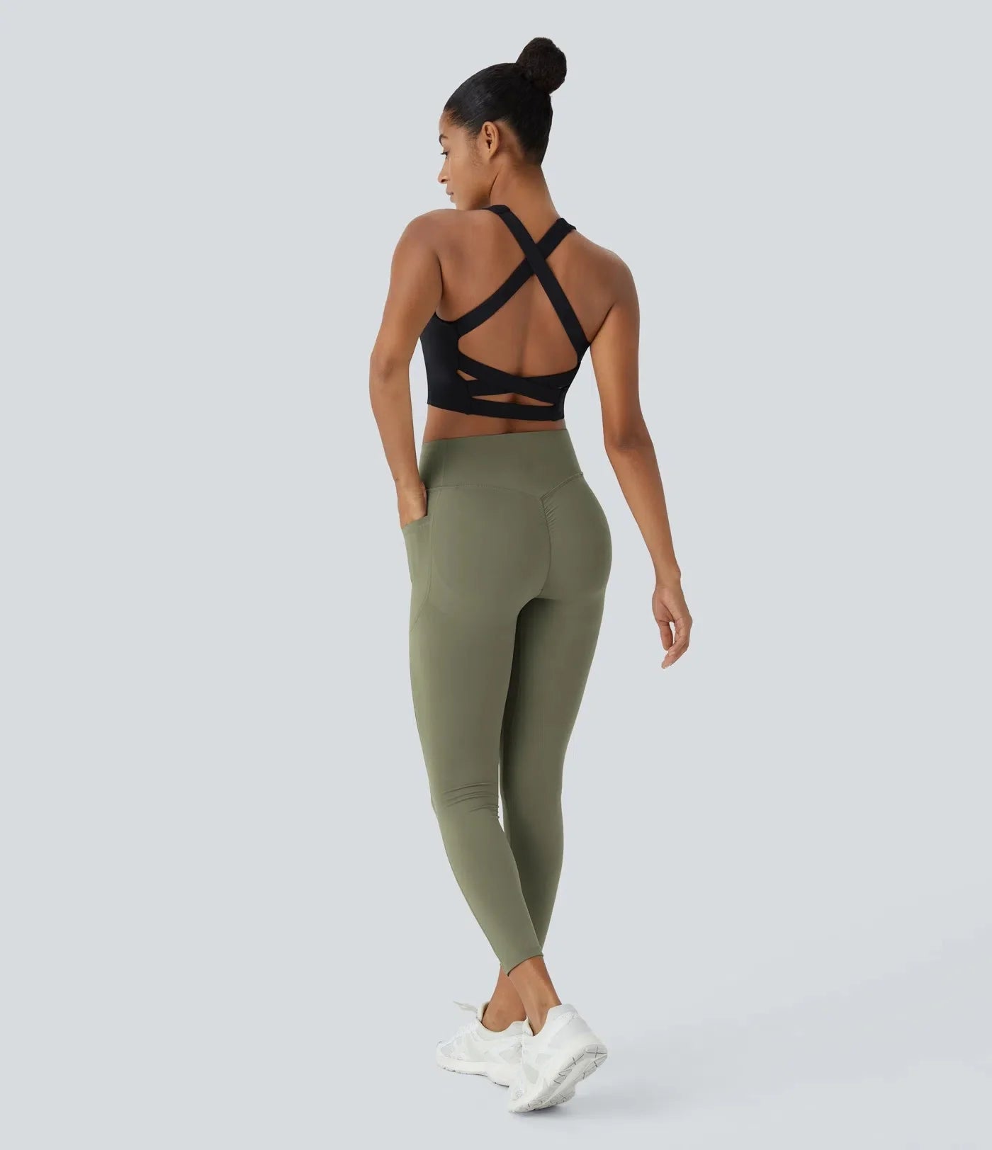 UltraSculptSoCinched High-Waist Tummy Control Butt-Lifting Leggings with Pockets