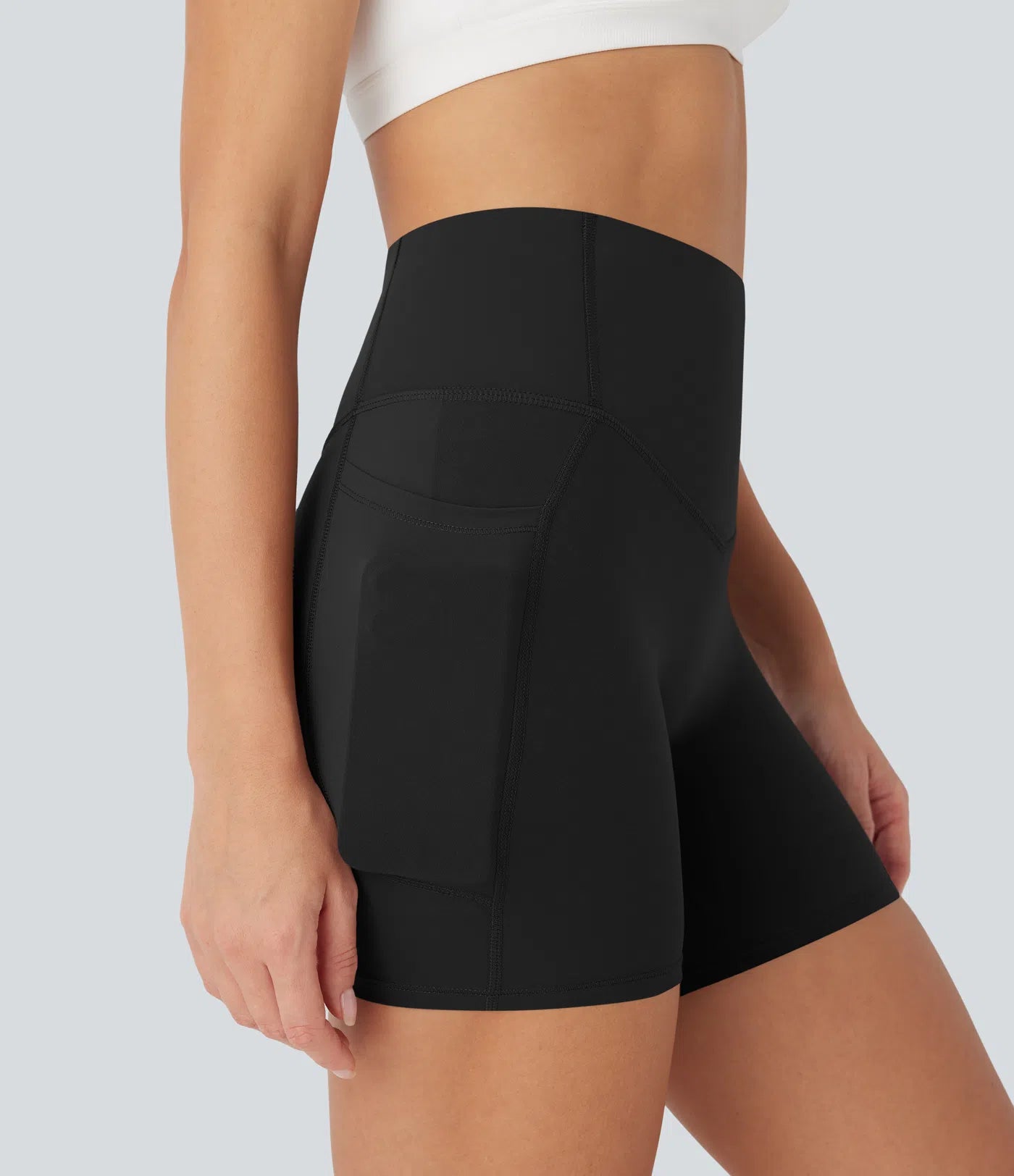 Halara UltraSculpt™* Halara UltraSculpt™ High Waisted Butt Lifting Tummy Control Pocket Shaping Training Biker Shorts 5''