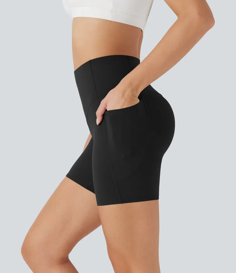 Halara UltraSculpt™* Halara UltraSculpt™ High Waisted Butt Lifting Tummy Control Pocket Shaping Training Biker Shorts 5''