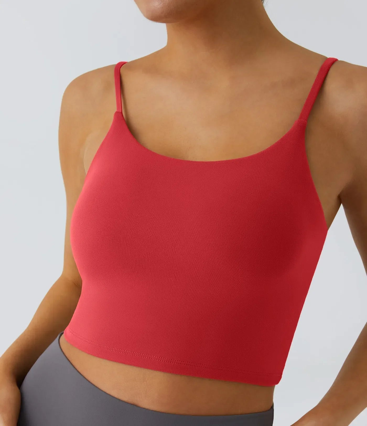 TheHolaras- Padded Workout Cropped Low Support Tank Top A-C Cups