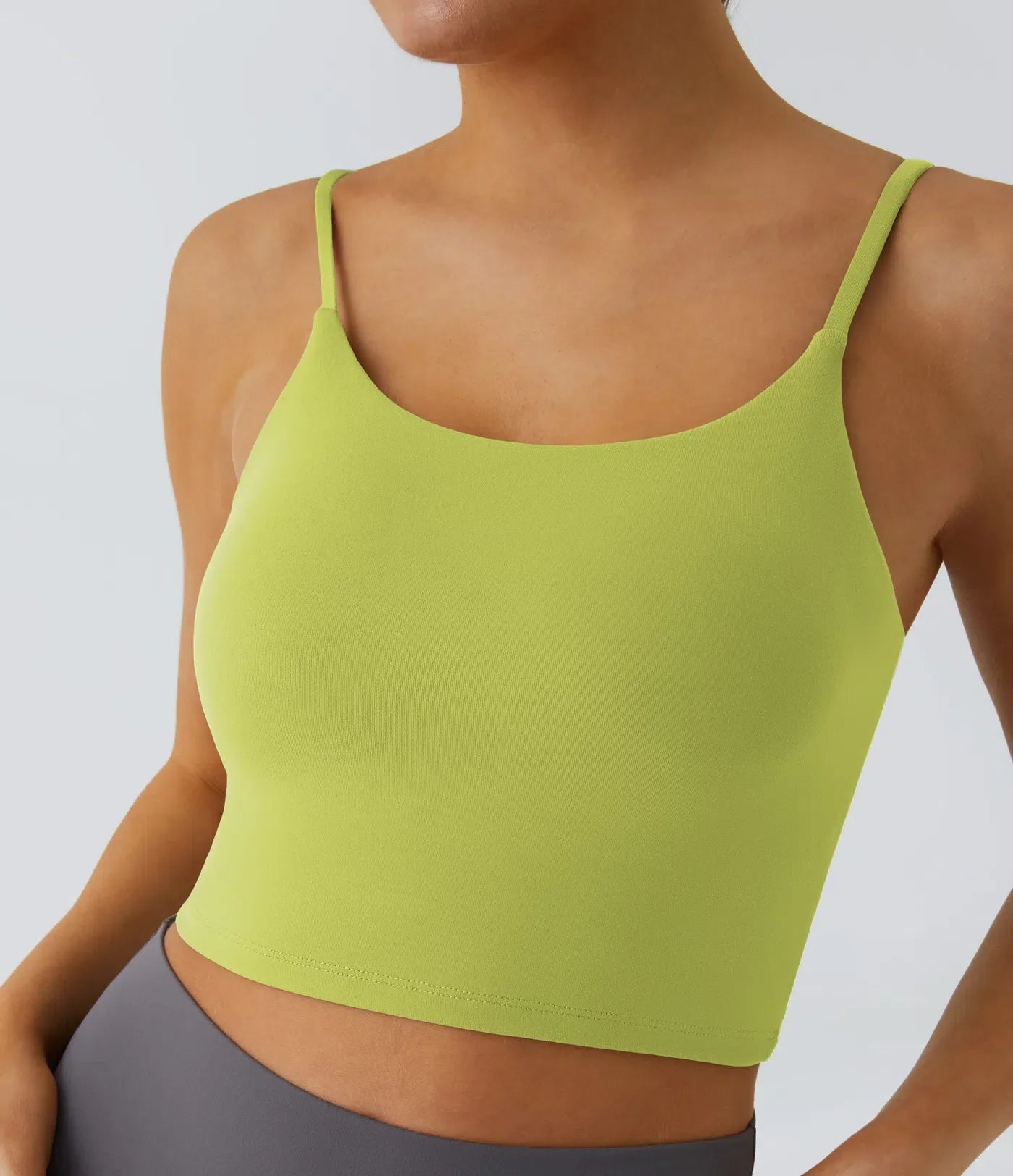 TheHolaras- Padded Workout Cropped Low Support Tank Top A-C Cups