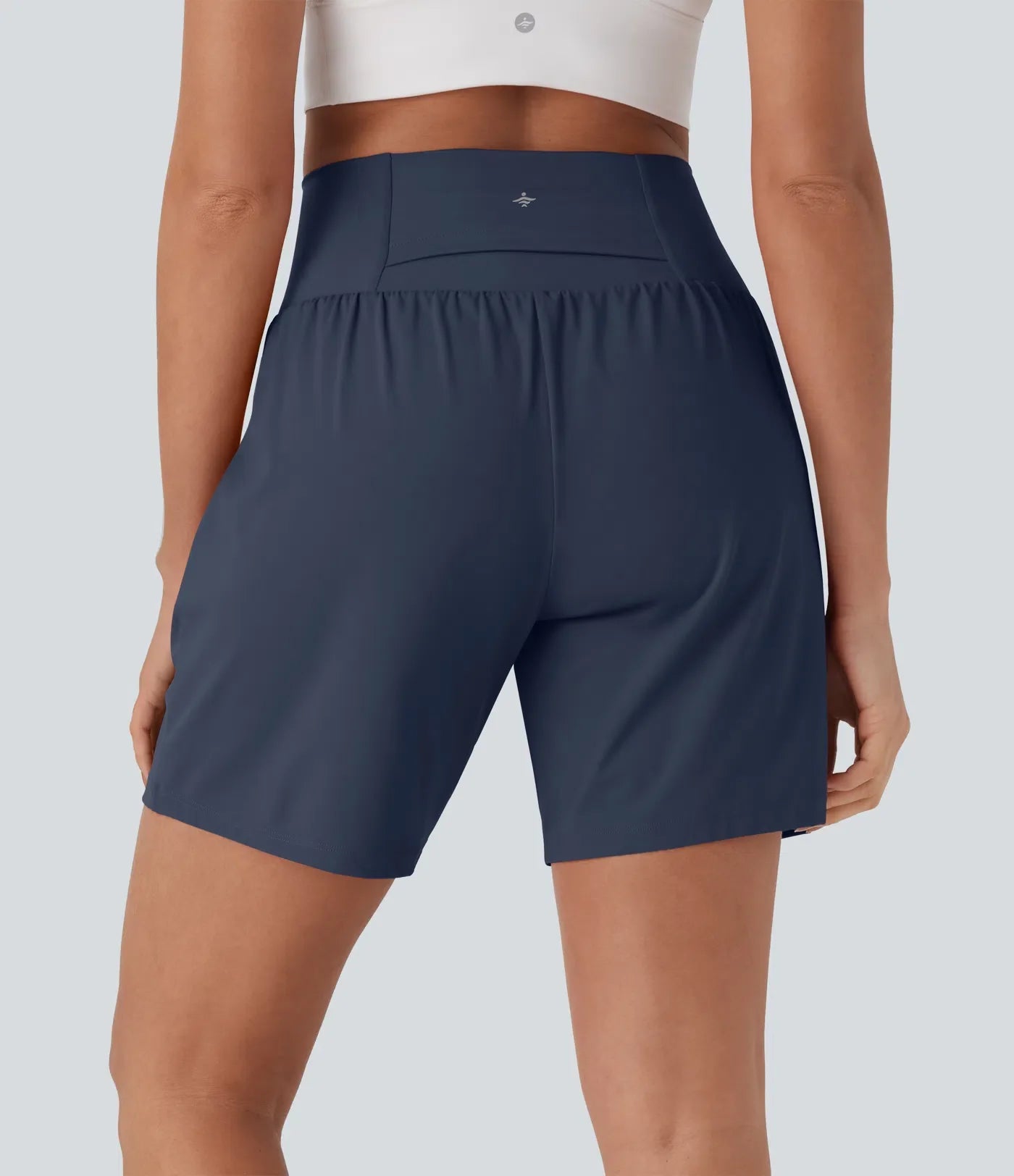 Airy Super High Waisted 2-in-1 Cool Touch Yoga Shorts 7 with Pockets