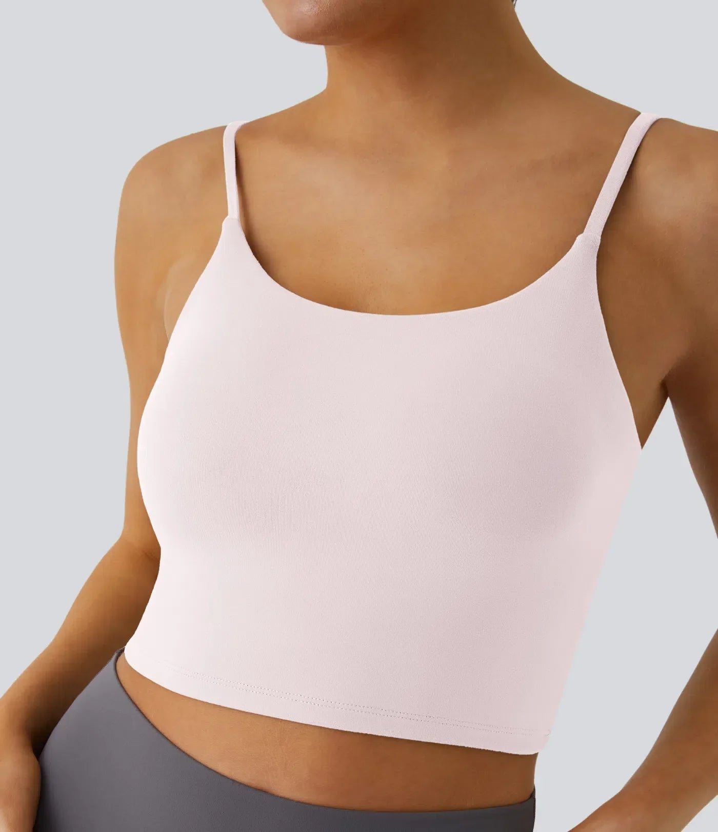 TheHolaras- Padded Workout Cropped Low Support Tank Top A-C Cups