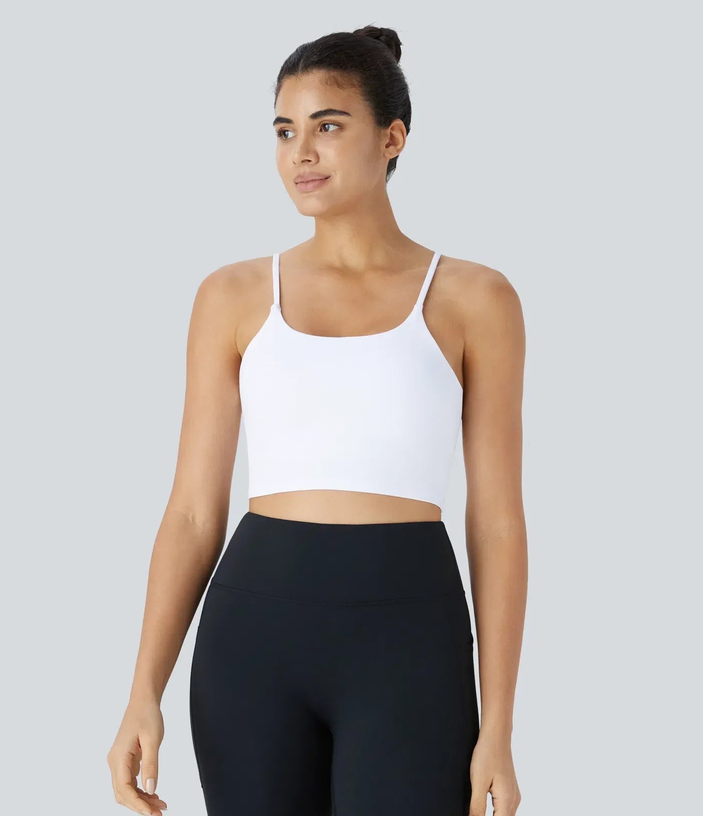 TheHolaras- Padded Workout Cropped Low Support Tank Top A-C Cups