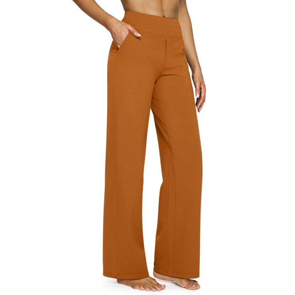 Loose High-Waist Wide-Leg Pants with Pockets