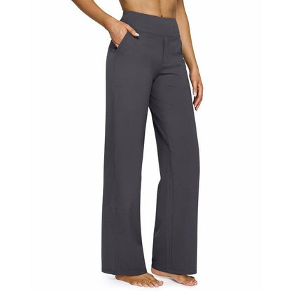 Loose High-Waist Wide-Leg Pants with Pockets