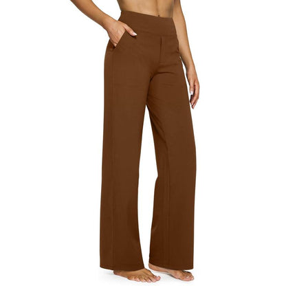 Loose High-Waist Wide-Leg Pants with Pockets
