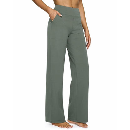 Loose High-Waist Wide-Leg Pants with Pockets