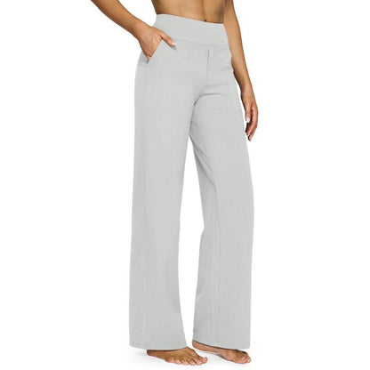 Loose High-Waist Wide-Leg Pants with Pockets