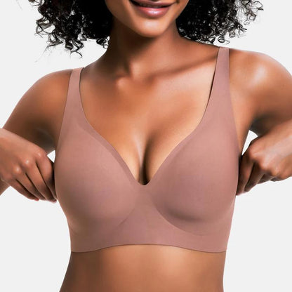 TheHolaras™ Vivid Bloom V-Neck Wireless Bra - Comfort & Lift for Women (VB)
