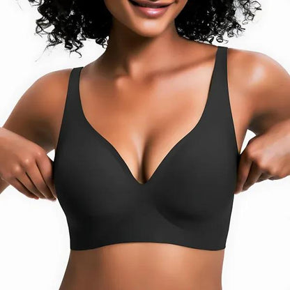 TheHolaras™ Vivid Bloom V-Neck Wireless Bra - Comfort & Lift for Women (VB)