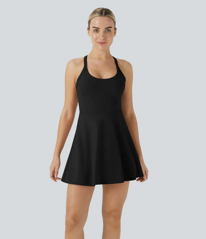 SoftlyZero™ Airy Backless Twist Dance Dress | Cool Touch Active Dress – Easy Peezy Edition