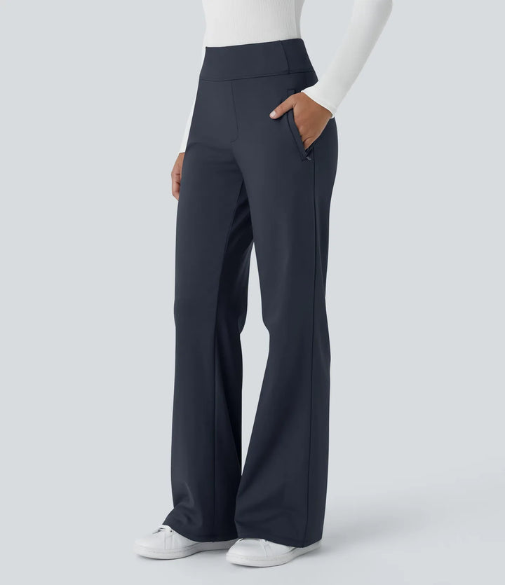 Halara Flex™ DayStretch Mid Rise Side Zipper Pocket Work Flare Pants