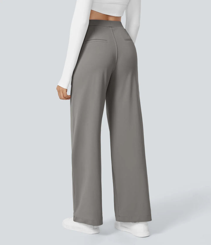 DayStretch High Waisted Pocket Straight Leg Work Pants
