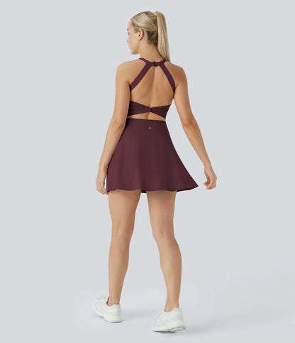 SoftlyZero™ Airy Backless Twist Dance Dress | Cool Touch Active Dress – Easy Peezy Edition