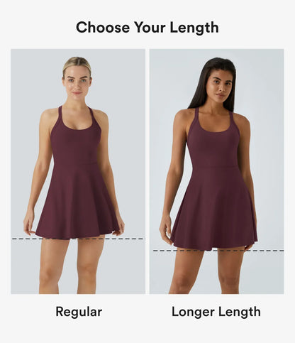 SoftlyZero™ Airy Backless Twist Dance Dress | Cool Touch Active Dress – Easy Peezy Edition