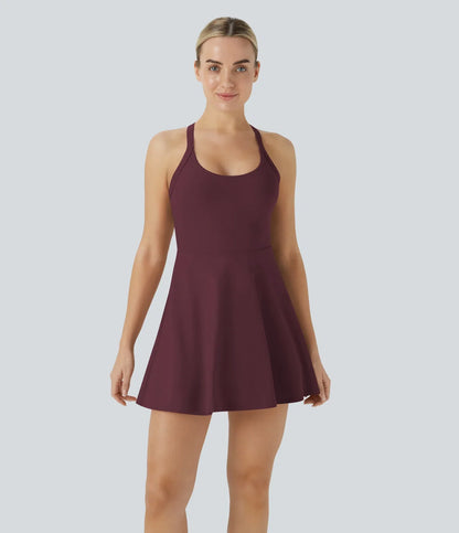 SoftlyZero™ Airy Backless Twist Dance Dress | Cool Touch Active Dress – Easy Peezy Edition