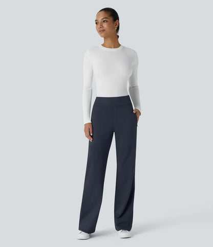Halara Flex™ DayStretch Mid Rise Side Zipper Pocket Work Flare Pants