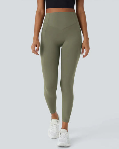 UltraSculptSoCinched High-Waist Tummy Control Butt-Lifting Leggings with Pockets
