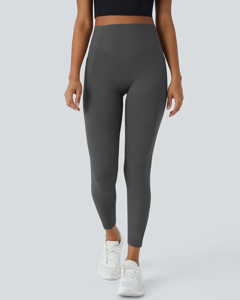 UltraSculptSoCinched High-Waist Tummy Control Butt-Lifting Leggings with Pockets