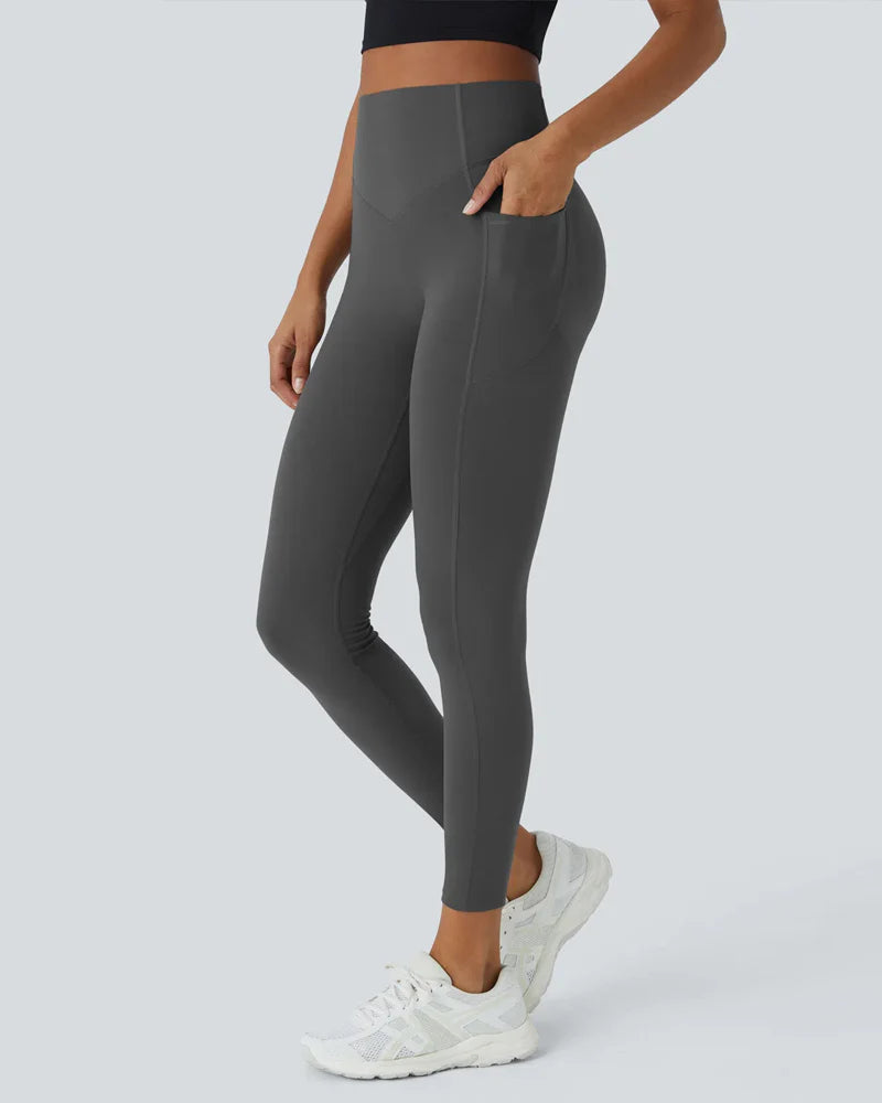 UltraSculptSoCinched High-Waist Tummy Control Butt-Lifting Leggings with Pockets