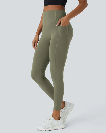UltraSculptSoCinched High-Waist Tummy Control Butt-Lifting Leggings with Pockets