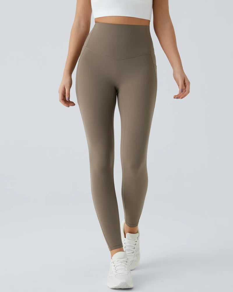 UltraSculptSoCinched High-Waist Tummy Control Butt-Lifting Leggings with Pockets