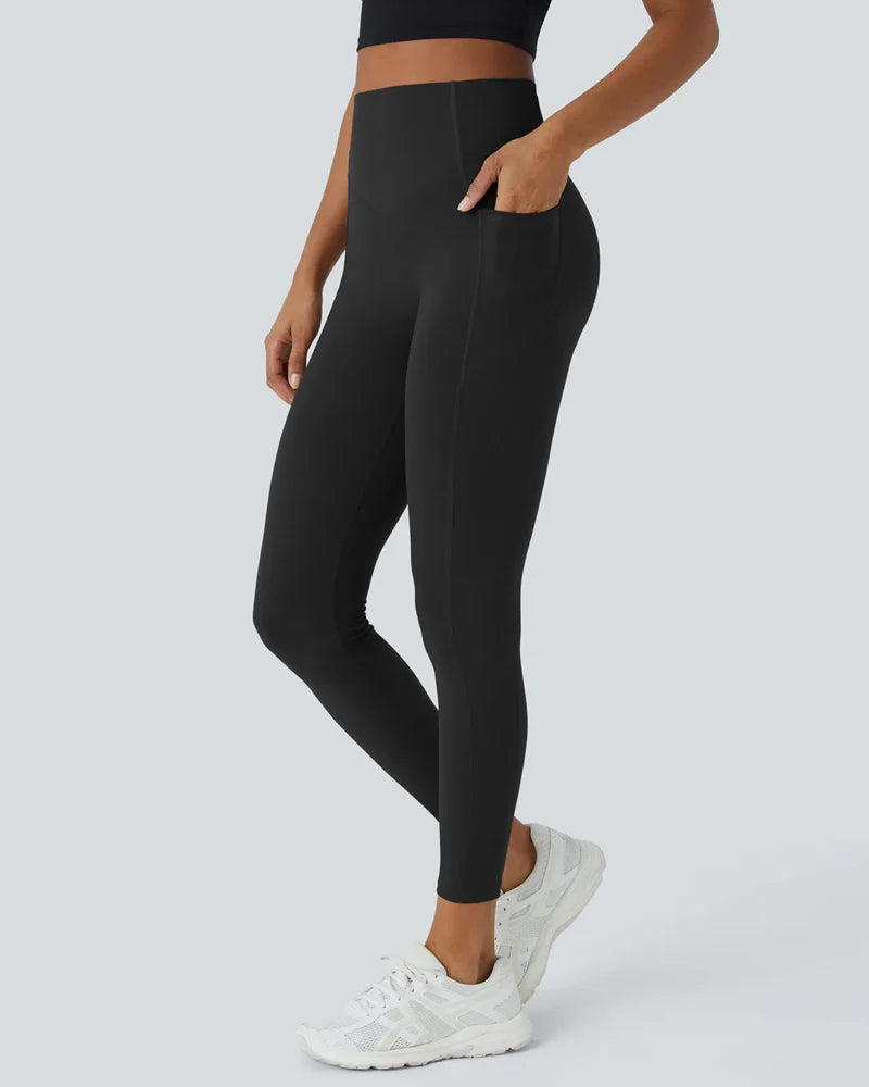 UltraSculptSoCinched High-Waist Tummy Control Butt-Lifting Leggings with Pockets